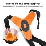 Universal Chin Strap Mount for Action Cameras - Orange - Rear View