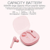 Wireless Stereo Sports Bluetooth Earphones with Charging Box - K88 Tws - Pink - Low Angle