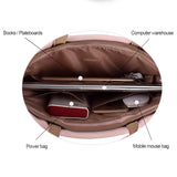 13.3 Inch Pink Laptop Crossbody Bag - Waterproof Pu Material - Rear View