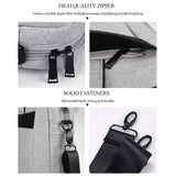 Expandable Laptop Bag - Waterproof Oxford Cloth Detachable Shoulder Strap - Pink - Rear View