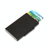 Aluminum Rfid Blocking Credit Card Holder - Gray - Top-Down View