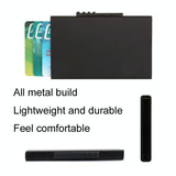 Aluminum Rfid Blocking Credit Card Holder - Gray - Rear View
