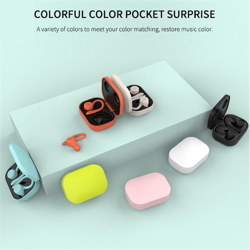 Waterproof T20 Tws Bluetooth Earphones with Charging Box and Noise-cancelling Hooks - Green