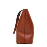 Stylish Pu Leather Women Crossbody Bag - Coffee - Top-Down View