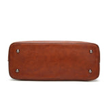 Stylish Pu Leather Women Crossbody Bag - Coffee - 45-Degree Angle