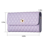 Horizontal Pu Crossbody Shoulder Bag - Purple