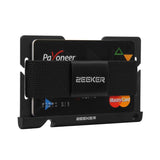 Multi Function Aluminum Card Holder For Men & Women Elastic Band Wallet - Black