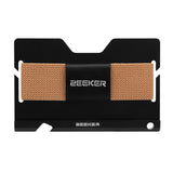 Multi Function Aluminum Card Holder For Men & Women Elastic Band Wallet - Black