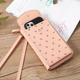 Floral Multi Card Crossbody Bag For Women - Jujube - Extra Image
