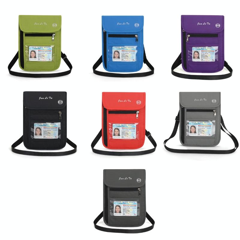 Rfid Passport Storage Bag Anti Theft Messenger - Light Grey
