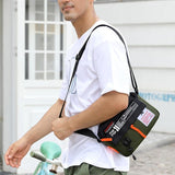 Waterproof Nylon Shoulder Bag For Men Outdoor Sports Leisure Gear - Light Blue