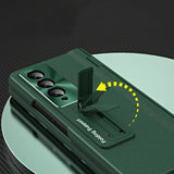 For Samsung Galaxy Z Fold4 5G Foldable Full Body Case - 360 Degree Folding - Green - Close-Up Angle