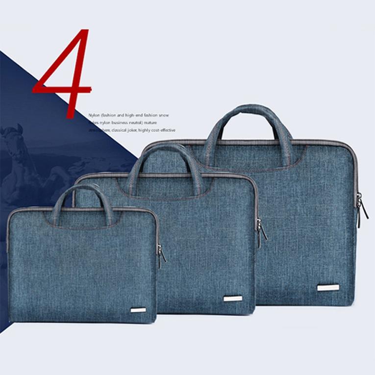 11.6 Inch Simple Business Laptop Bag With Liner - Ls-116 - Snowflake Nylon Light Blue