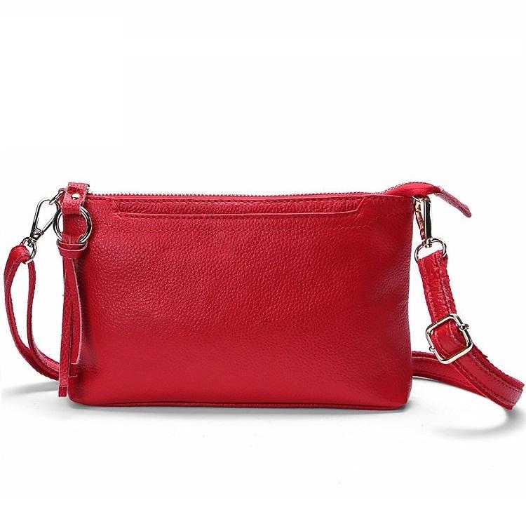 Large Capacity Tassel Shoulder Bag For Women - Rose Red