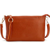 Large Capacity Tassel Shoulder Bag For Women - Rose Red
