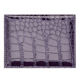 Pu Crocodile Pattern Card Holder Fits Cdc Documents - Brown - Front View