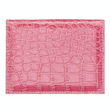 Pu Crocodile Pattern Card Holder Fits Cdc Documents - Brown - Low Angle