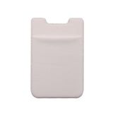 Lycra Phone Card Holder Stretch Back Sticker Wallet For Cards Bus Pass Bank Fits Most Phones - White