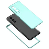 For Samsung Galaxy z Fold4 5G Foldable Armor Phone Case - Compact and Durable - Dark Blue - Side View