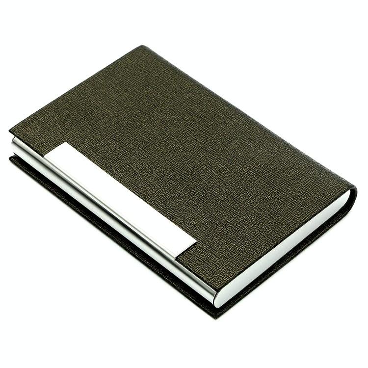 Stainless Steel Card Holder Sleek Business Accessory - Gray