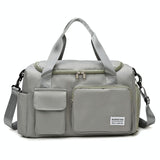Compact Waterproof Gym Bag for Travel - Size s - Fog Blue