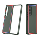 For Samsung Galaxy Z Fold4 5G Frosted Skin Case - Slim & Stylish - Checkered White - Low Angle