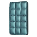 Grid Pattern Card Bag Sticker For Mobile Phones - Green