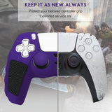 Silicone Gamepad Cover for Sony Ps5 - no Rocker Caps - Purple Black