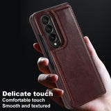 For Samsung Galaxy Z Fold4 5G Full Coverage Double Buckle Phone Case - Red