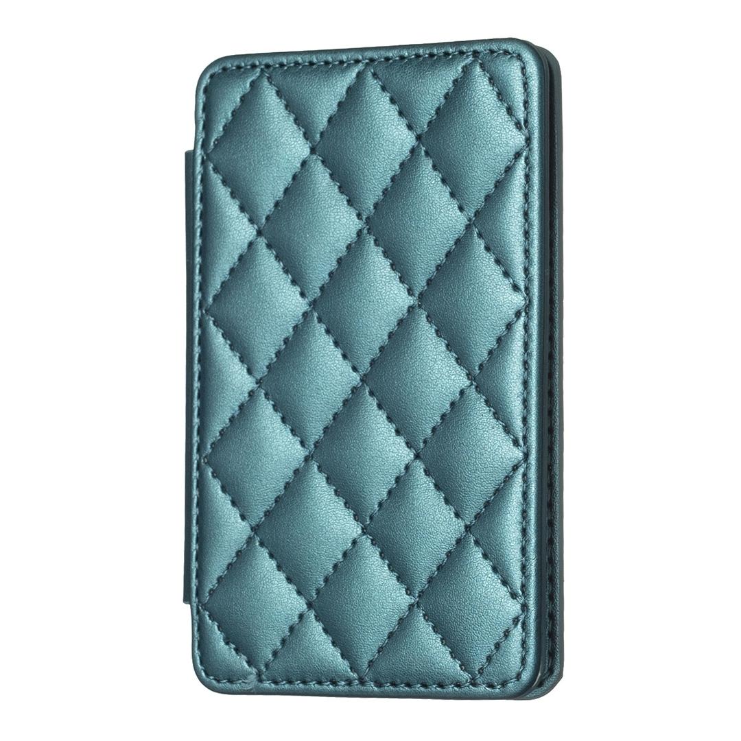 Rhombus Pattern Card Bag Back Sticker For Mobile Phones - Green