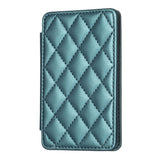 Rhombus Pattern Card Bag Back Sticker For Mobile Phones - Green