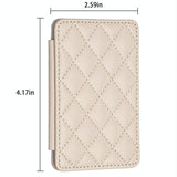 Rhombus Pattern Card Bag Back Sticker For Mobile Phones - Green