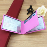 Universal Crocodile Pattern Driver License Cover With Card Slot - Pink - Rear View