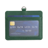 Horizontal Id Card Bag & Lanyard - Green