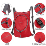 Waterproof Nylon Collapsible Backpack Lightweight Travel Bag For Women And Men - Red
