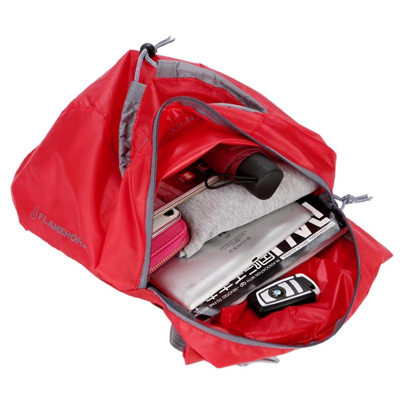 Waterproof Nylon Collapsible Backpack Lightweight Travel Bag For Women And Men - Red