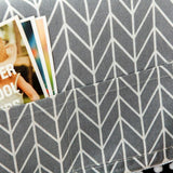 Universal Cotton Linen Microwave Dust Cover - Black Triangle - Rear View