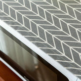 Universal Cotton Linen Microwave Dust Cover - Black Triangle