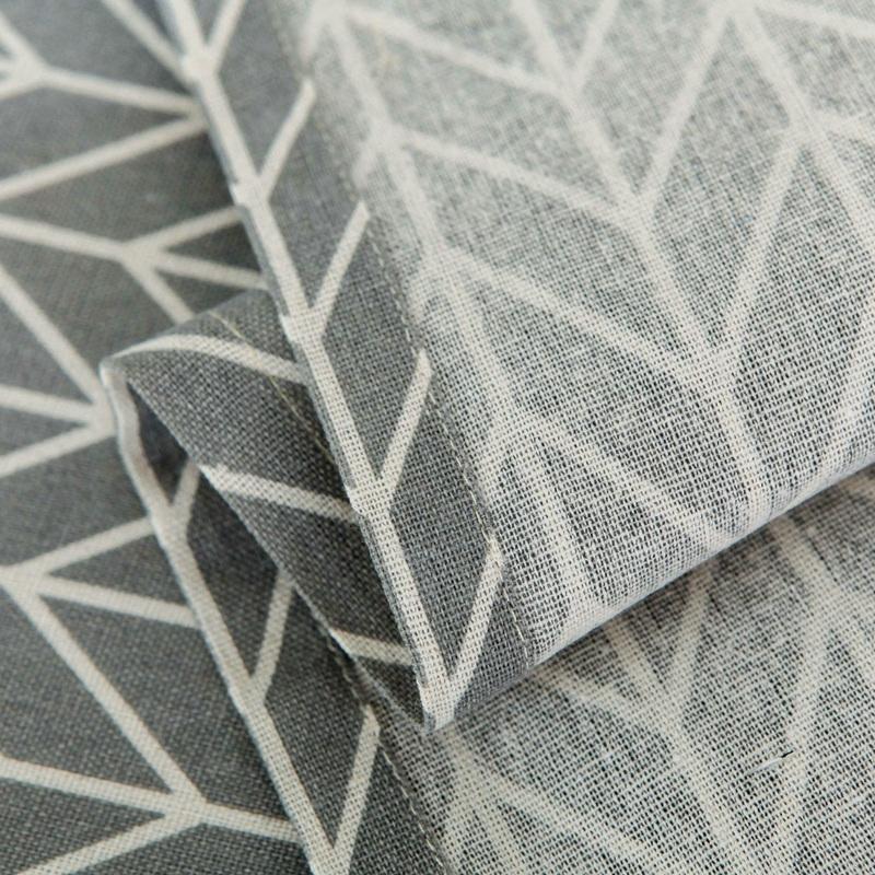 Universal Cotton Linen Microwave Dust Cover - Black Triangle