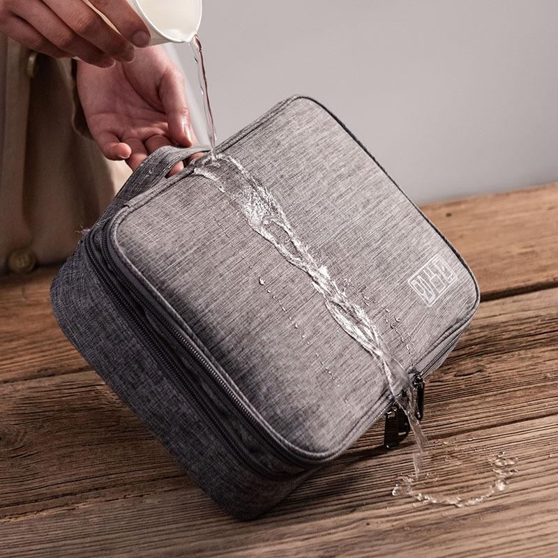 5-inch Digital Earphone Storage Bag - Multifunctional - Lake Blue