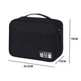 Versatile Cationic Digital Storage Bag for Data Cables - Navy - Top-Down View