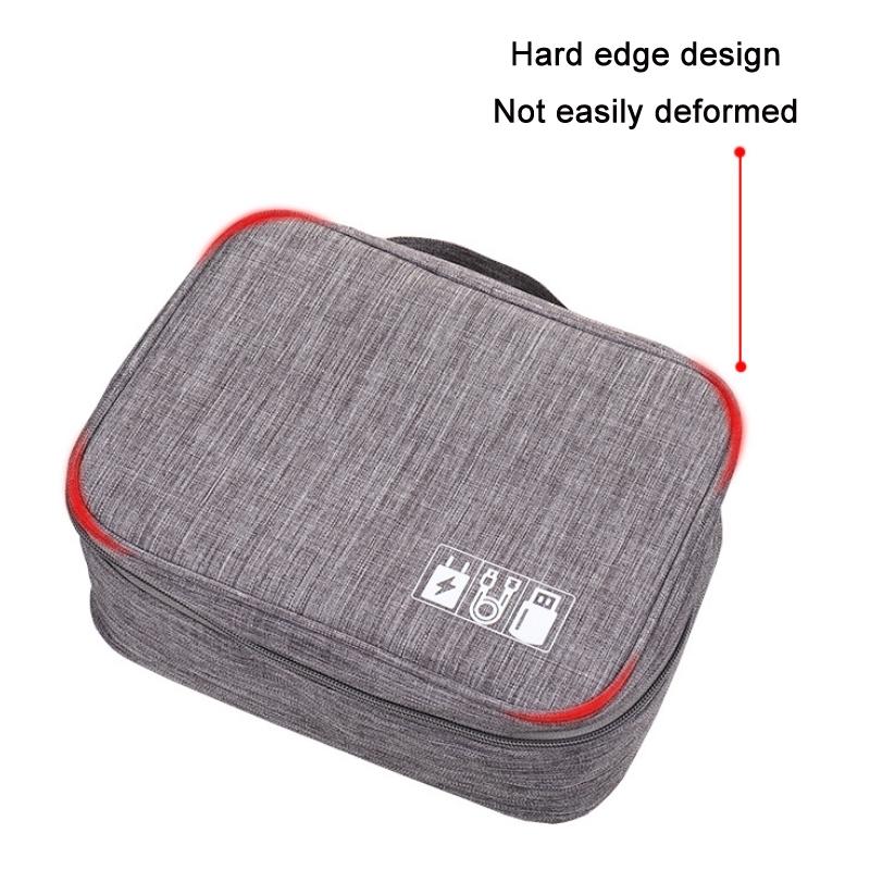 Versatile Cationic Digital Storage Bag for Data Cables - Navy