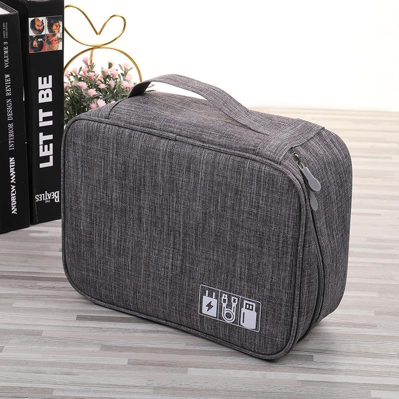 Versatile Cationic Digital Storage Bag for Data Cables - Navy