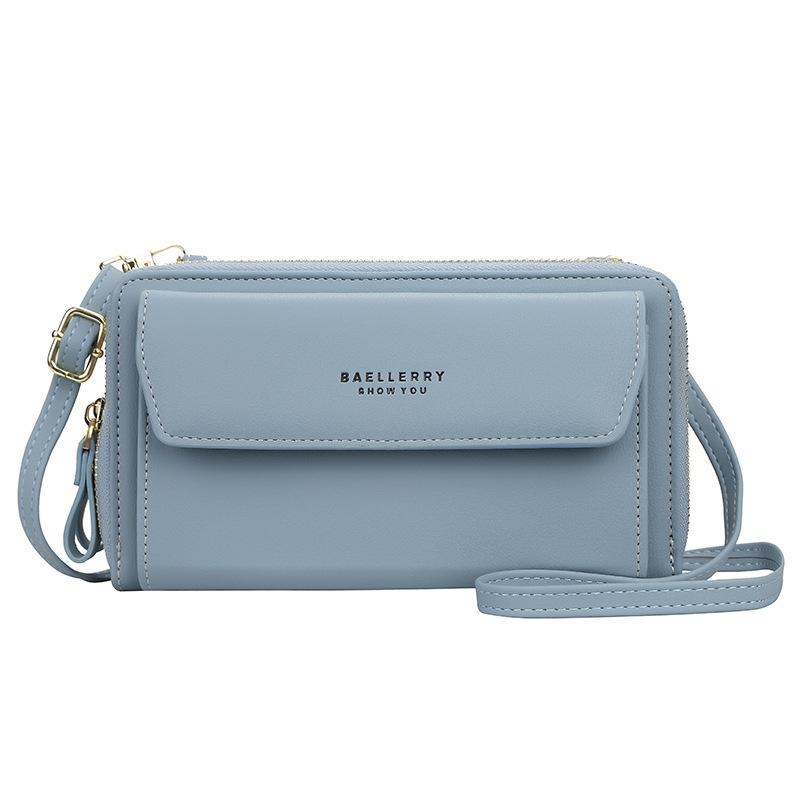 Large Capacity Shoulder Bag With Double Zipper - Light Pink