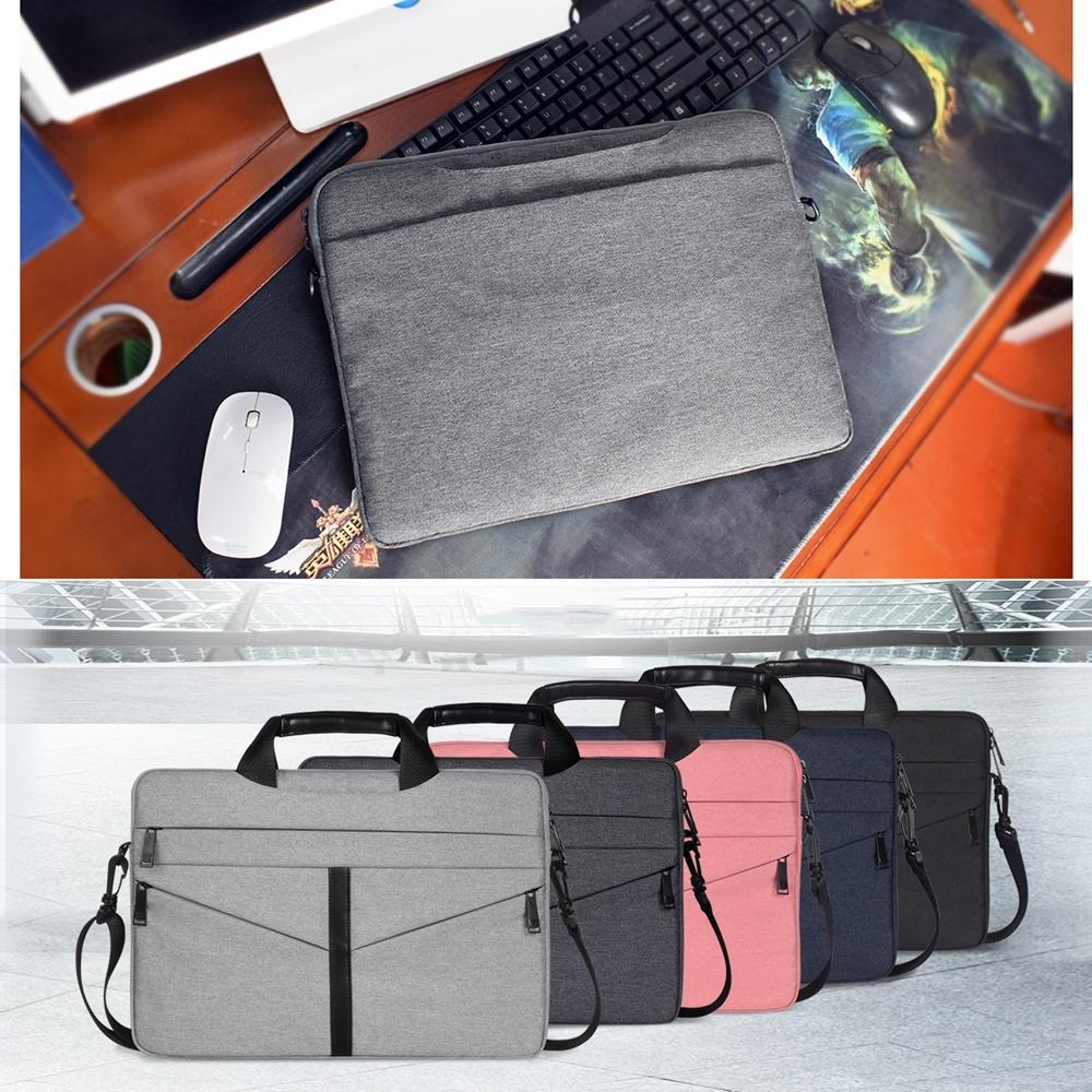 Stylish Zipper Laptop Bag with Shoulder Strap - Durable & Breathable - Pink