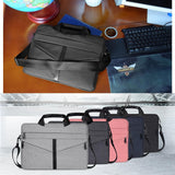 Stylish Zipper Laptop Bag with Shoulder Strap - Durable & Breathable - Pink