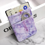 Marble Road Stretch Phone Card Holder Sticky Clip - Black - Low Angle