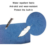 11 / 13 Inch Waterproof & Anti-Vibration Inner Bag For Macbook / Xiaomi - Laptop - Cyan - Rear View