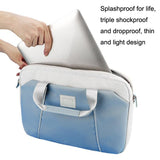 Computer Handheld Messenger Bag for Apple Macbook / Huawei / Xiaomi / Basne - Ladder Hand Lands Purple + Pink Pu Power Package - Rear View