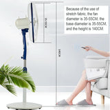 Fan Dust-proof Cover for Household Floor - Blue Triangle - Top-Down View